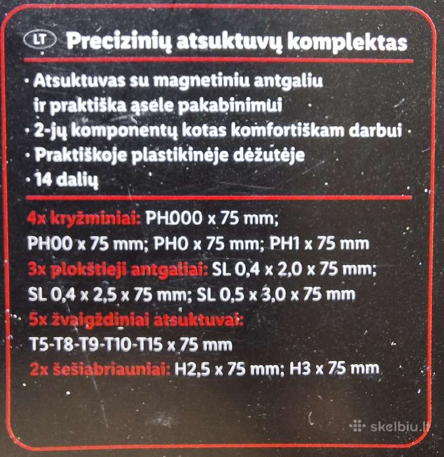 Atsuktuvų komplektas - nuotraukos Nr. 3