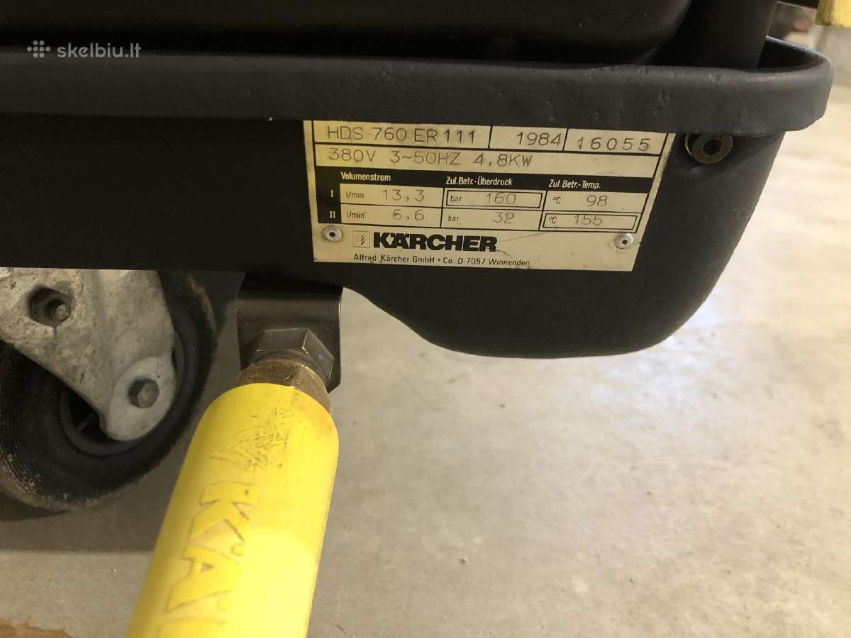 Aukšto slėgio plovykla karcher hds 760 - nuotraukos Nr. 5