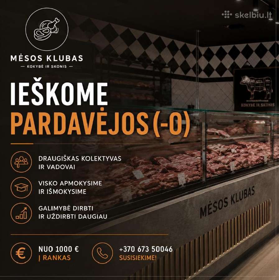 Mėsos klubas pardavėjas