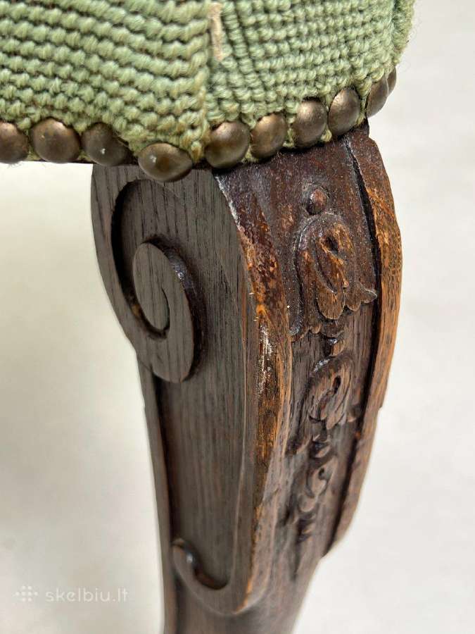 Ąžuolinis pufas su gobelenu - nuotraukos Nr. 15