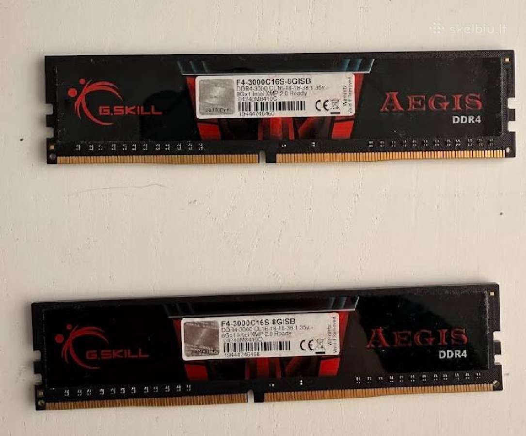 2x8 GB G.skill Aegis Ddr4-3000 Cl16