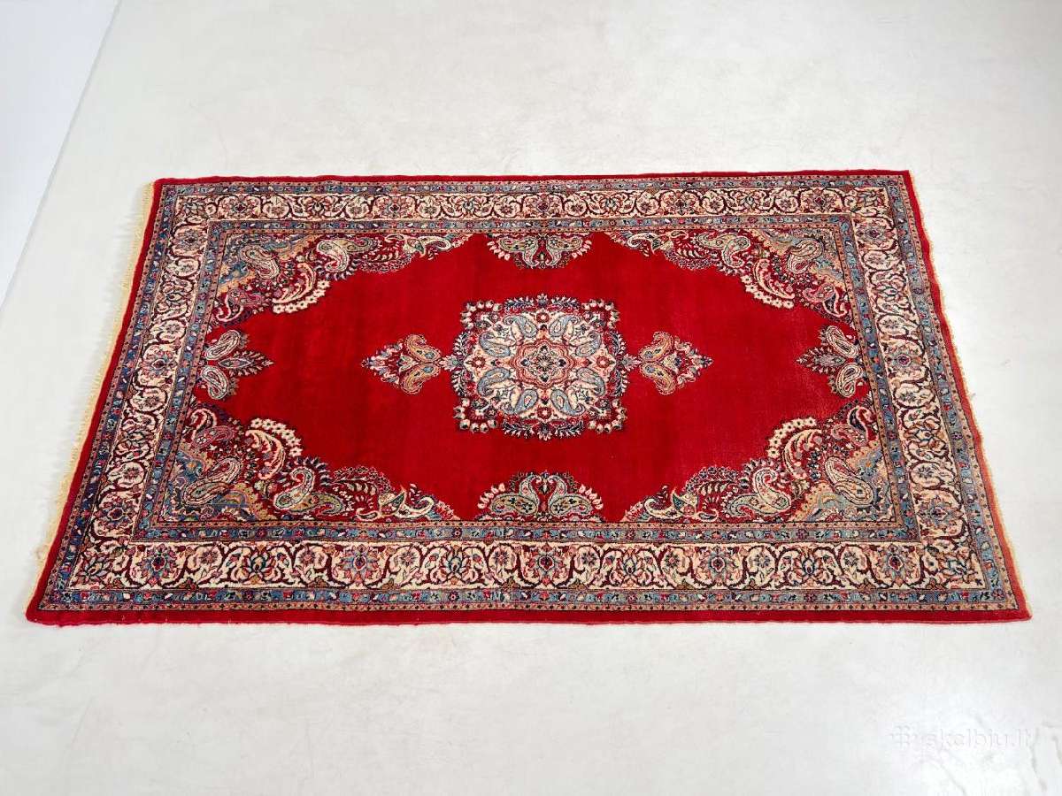 Vilnonis, rankų darbo kilimas "Kashan" - nuotraukos Nr. 4