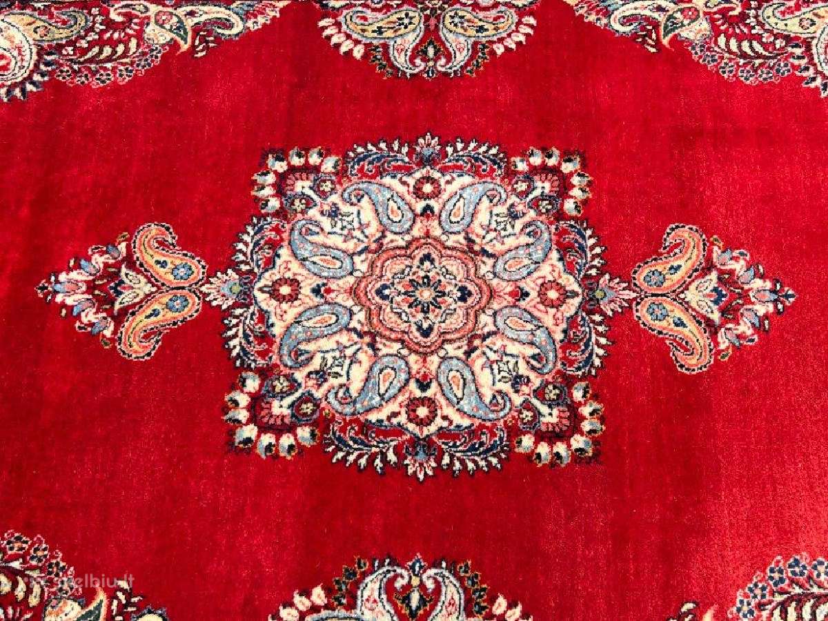 Vilnonis, rankų darbo kilimas "Kashan" - nuotraukos Nr. 6