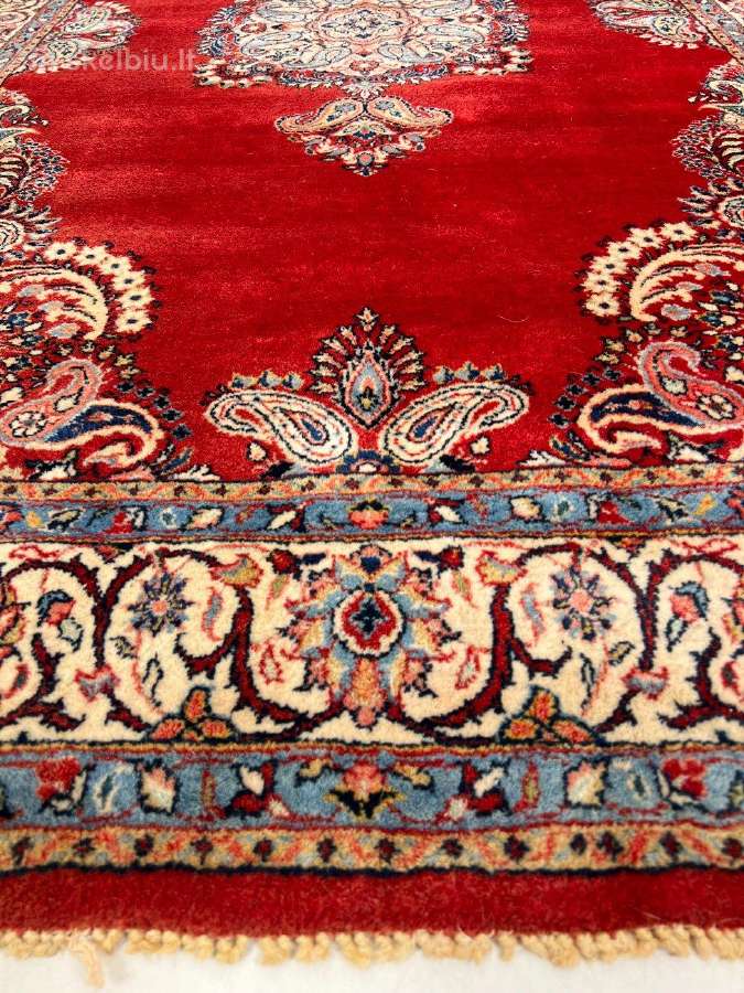 Vilnonis, rankų darbo kilimas "Kashan" - nuotraukos Nr. 9