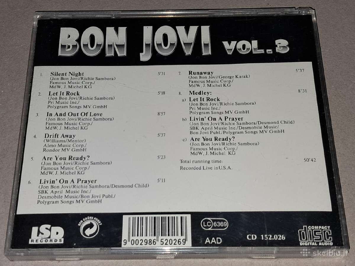 Bon Jovi - vol.3 (Audio CD) - nuotraukos Nr. 2