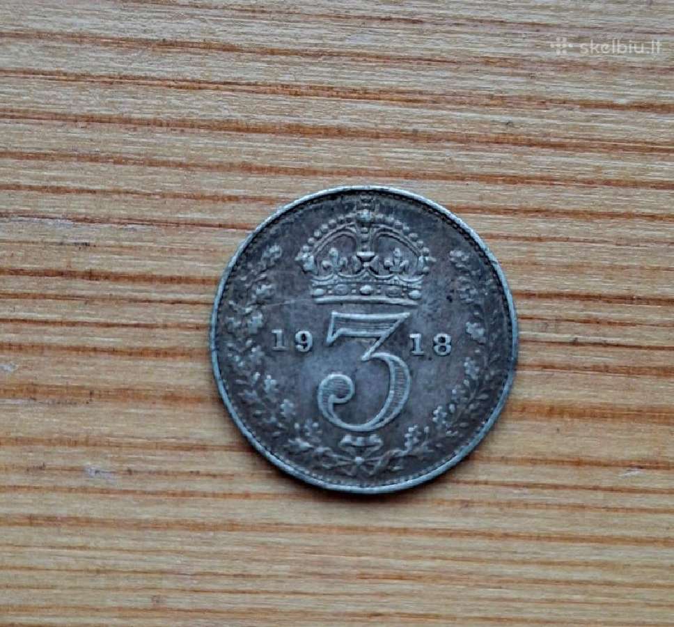 Britanija 1918 3 pensai (sidabras)