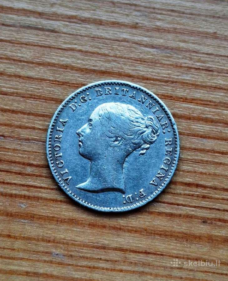 Britanija 1868 3 pensai (sidabras) - nuotraukos Nr. 2
