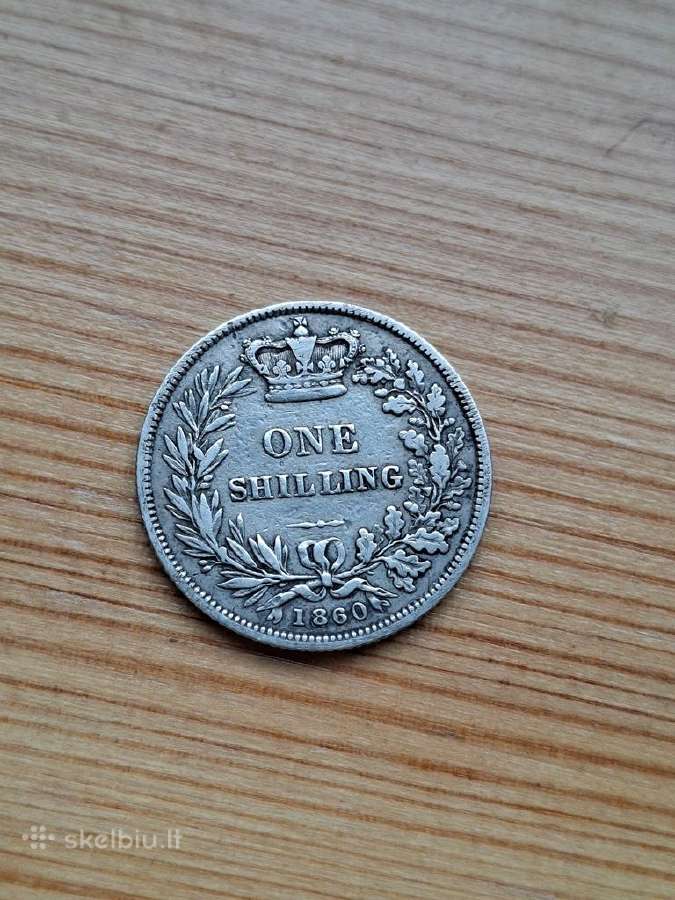 Britanija 1860 1 šilingas (sidabras)