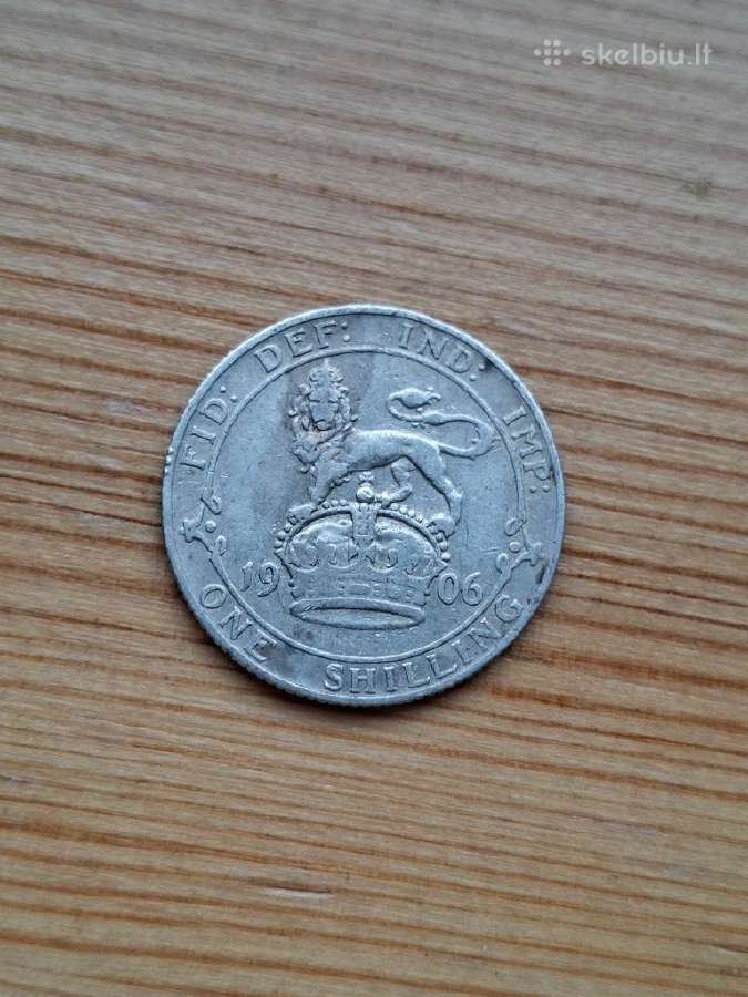 Britanija 1906 1 šilingas (sidabras)