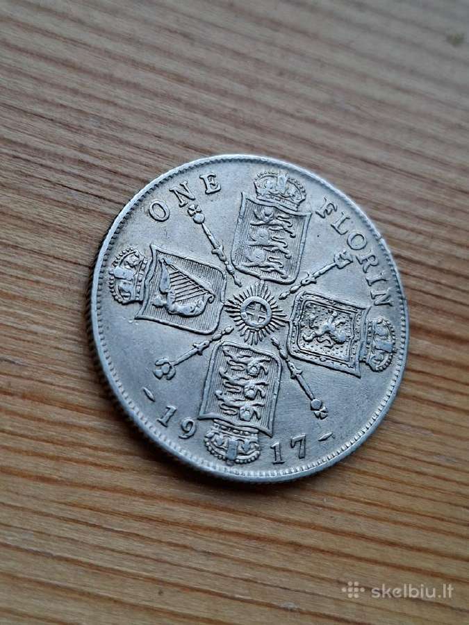 Britanija 1917 1 florinas (sidabras)