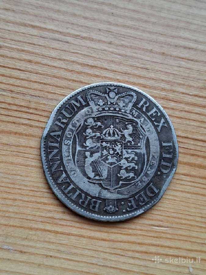 Britanija 1819 1/2 kronos (sidabras) - nuotraukos Nr. 2