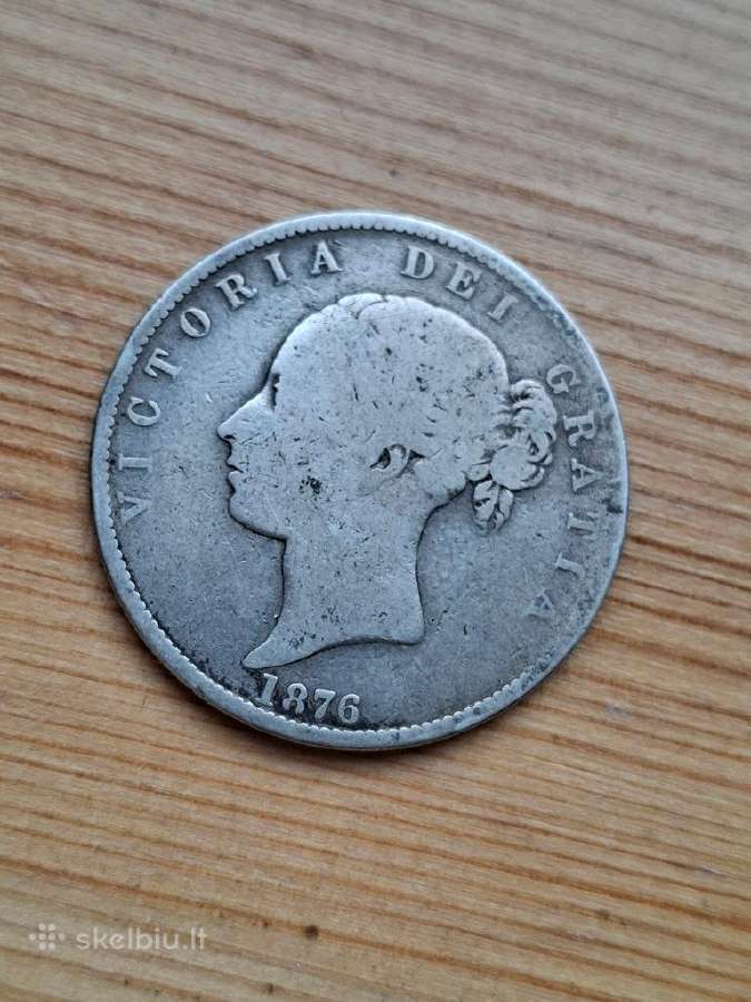 Britanija 1876 1/2 kronos (sidabras)