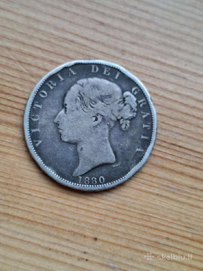 Britanija 1880 1/2 kronos (sidabras)