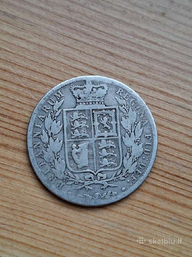Britanija 1881 1/2 kronos (sidabras)
