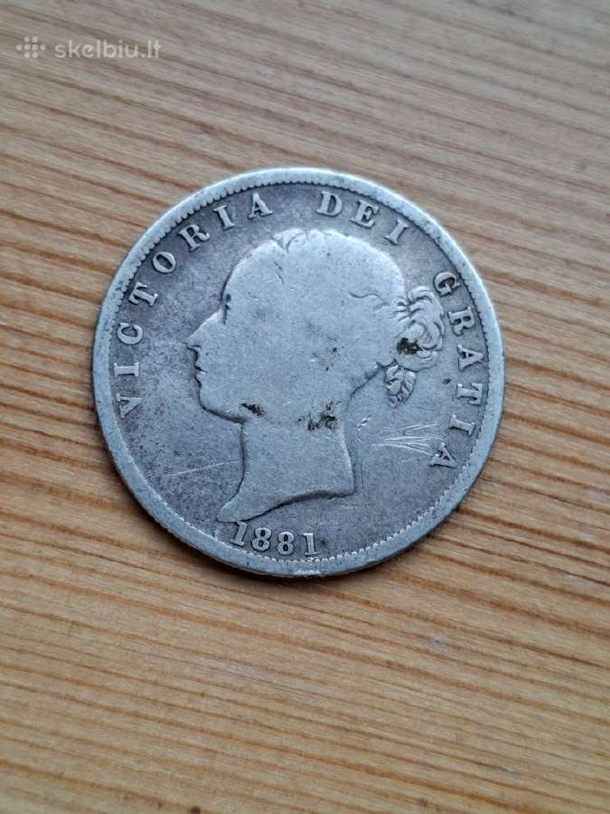 Britanija 1881 1/2 kronos (sidabras) - nuotraukos Nr. 2