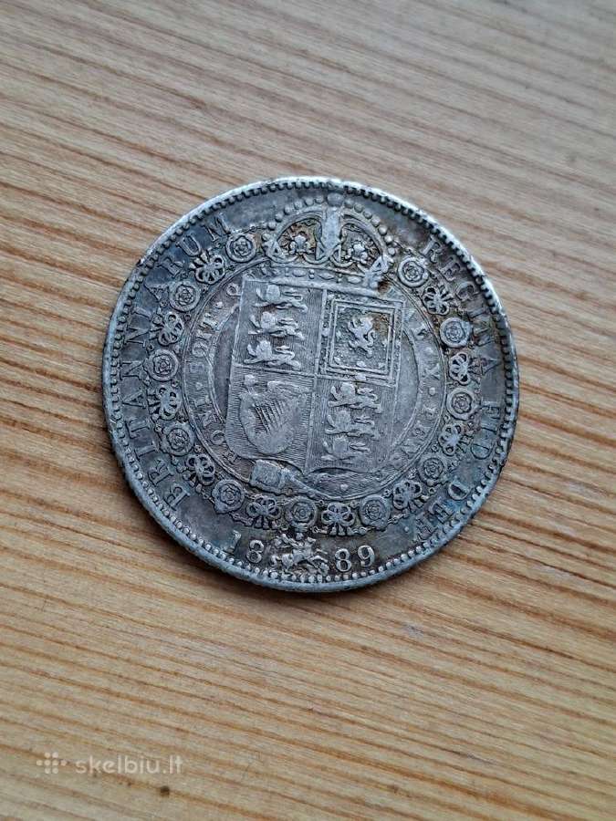 Britanija 1889 1/2 kronos (sidabras) - nuotraukos Nr. 2