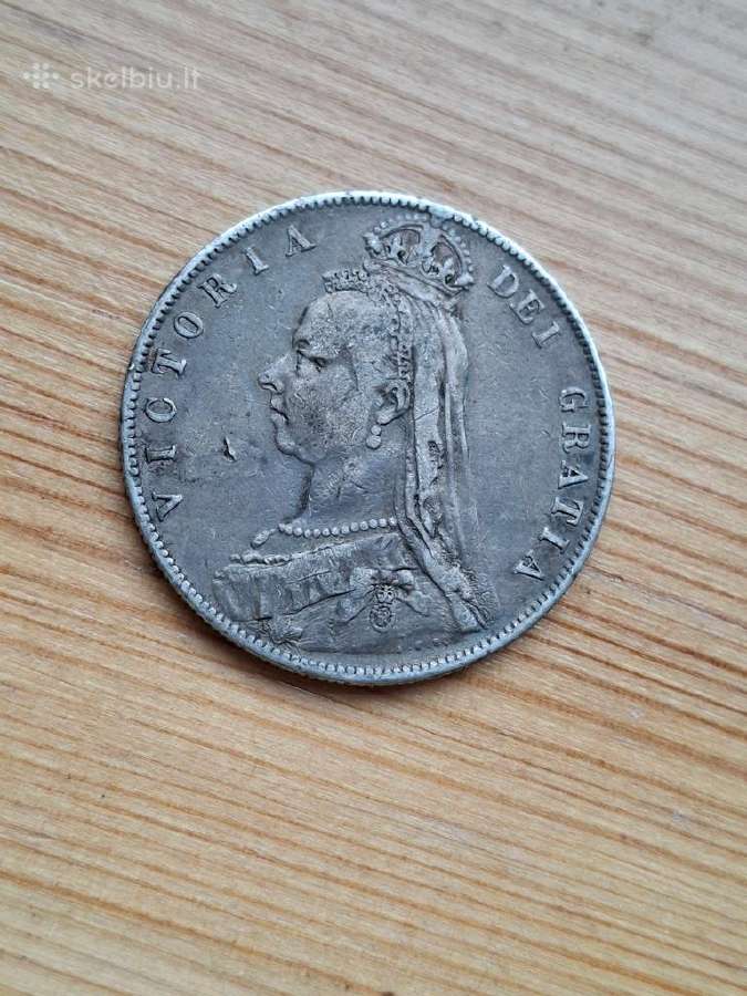 Britanija 1889 1/2 kronos (sidabras)