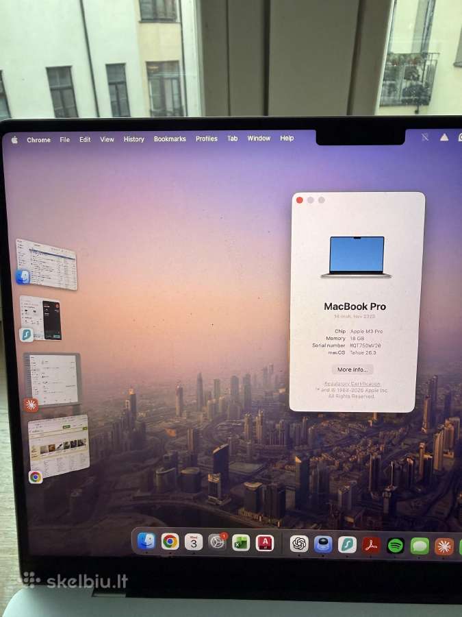 MacBook Pro 14" M3 1tb su garantija ir draudimu - nuotraukos Nr. 3