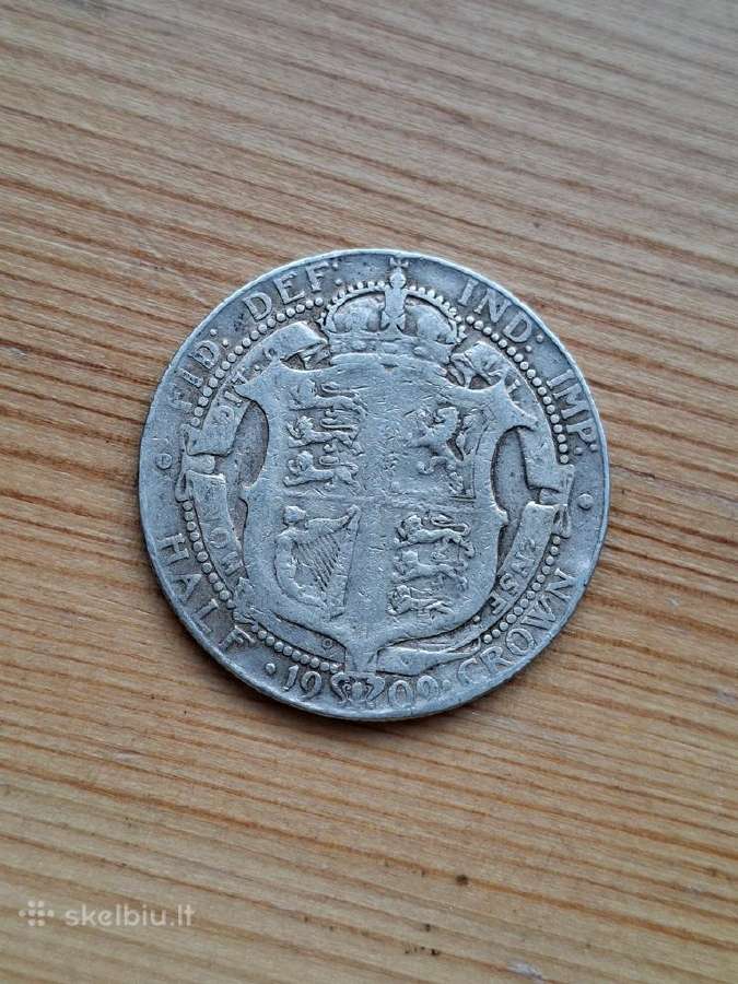 Britanija 1909 1/2 kronos (sidabras) - nuotraukos Nr. 2