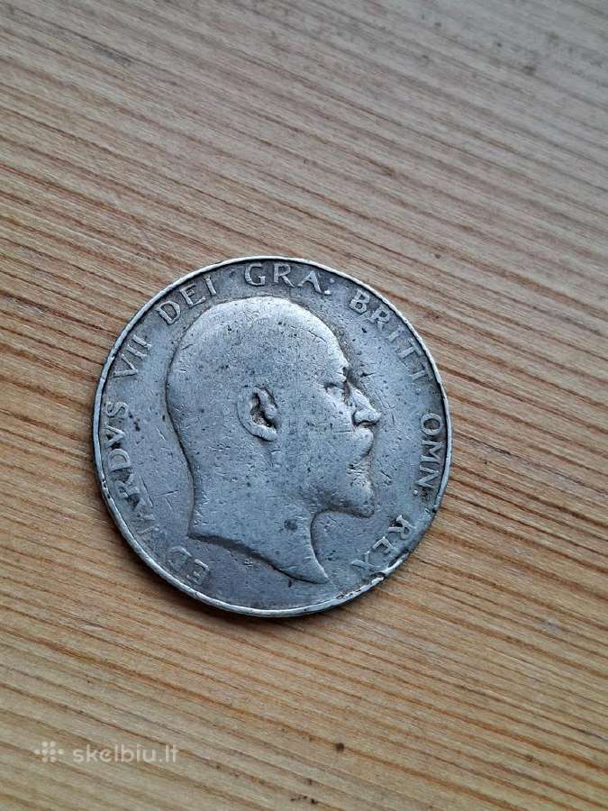 Britanija 1909 1/2 kronos (sidabras)