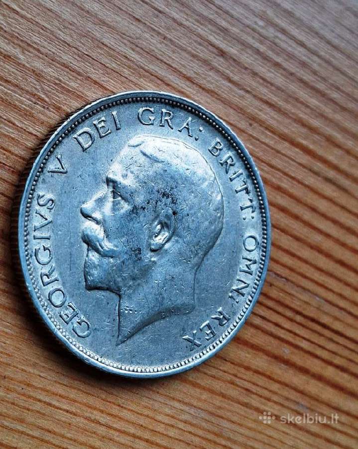 Britanija 1914 1/2 kronos (sidabras) - nuotraukos Nr. 2