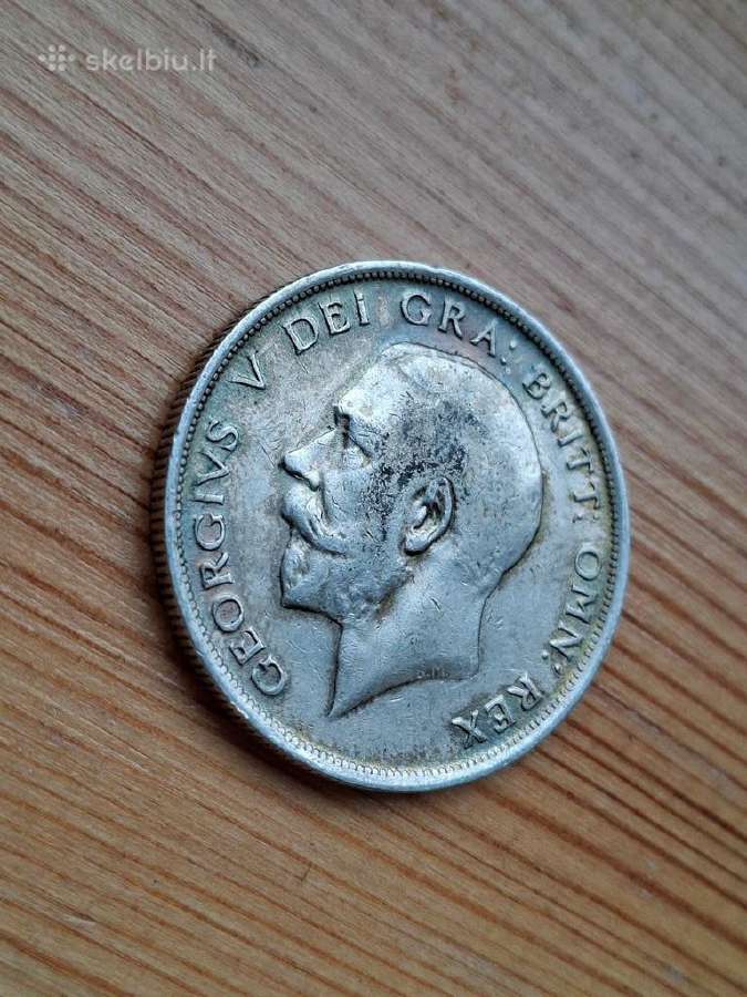 Britanija 1914 1/2 kronos (sidabras) - nuotraukos Nr. 2