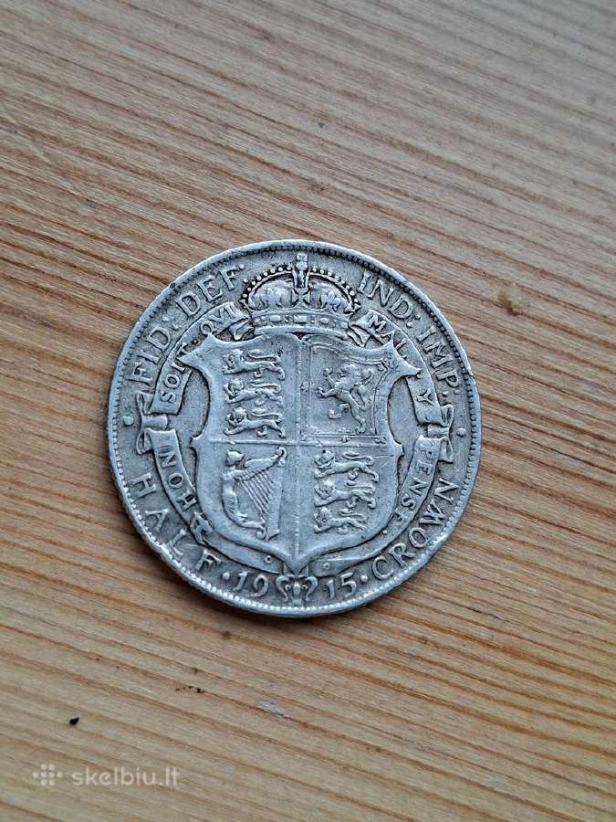 Britanija 1915 1/2 kronos (sidabras)