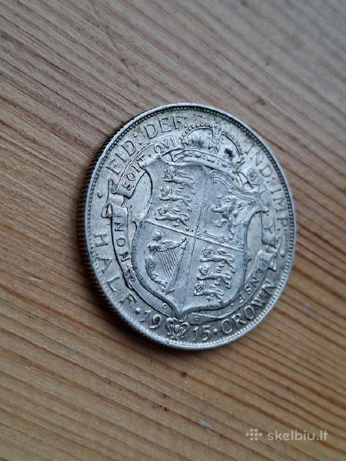 Britanija 1915 1/2 kronos (sidabras)