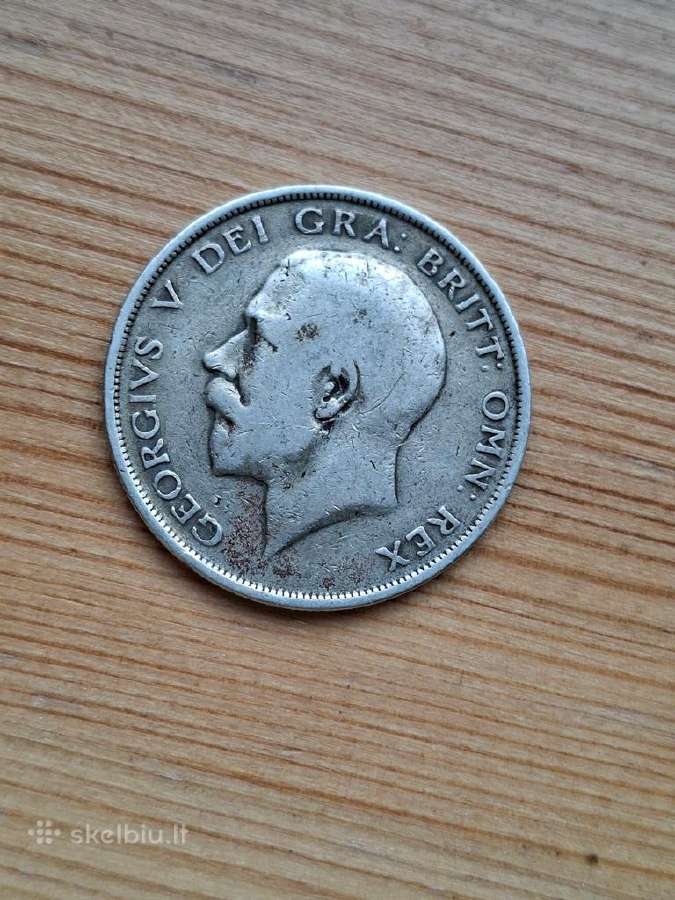 Britanija 1916 1/2 kronos (sidabras) - nuotraukos Nr. 2