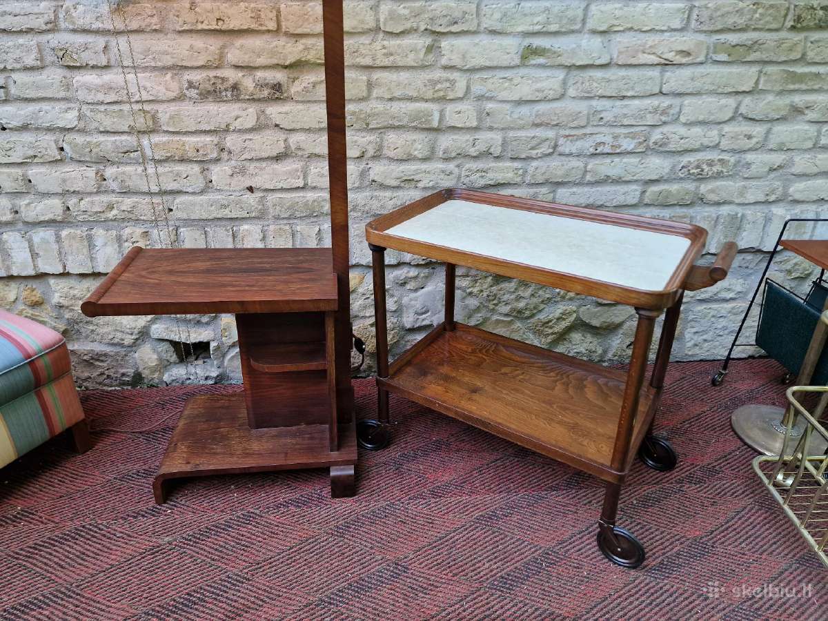 Vintažinis Art Deco toršeras,servantas,pufas - nuotraukos Nr. 26
