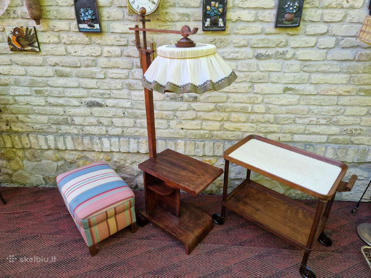 Vintažinis Art Deco toršeras,servantas,pufas - nuotraukos Nr. 34