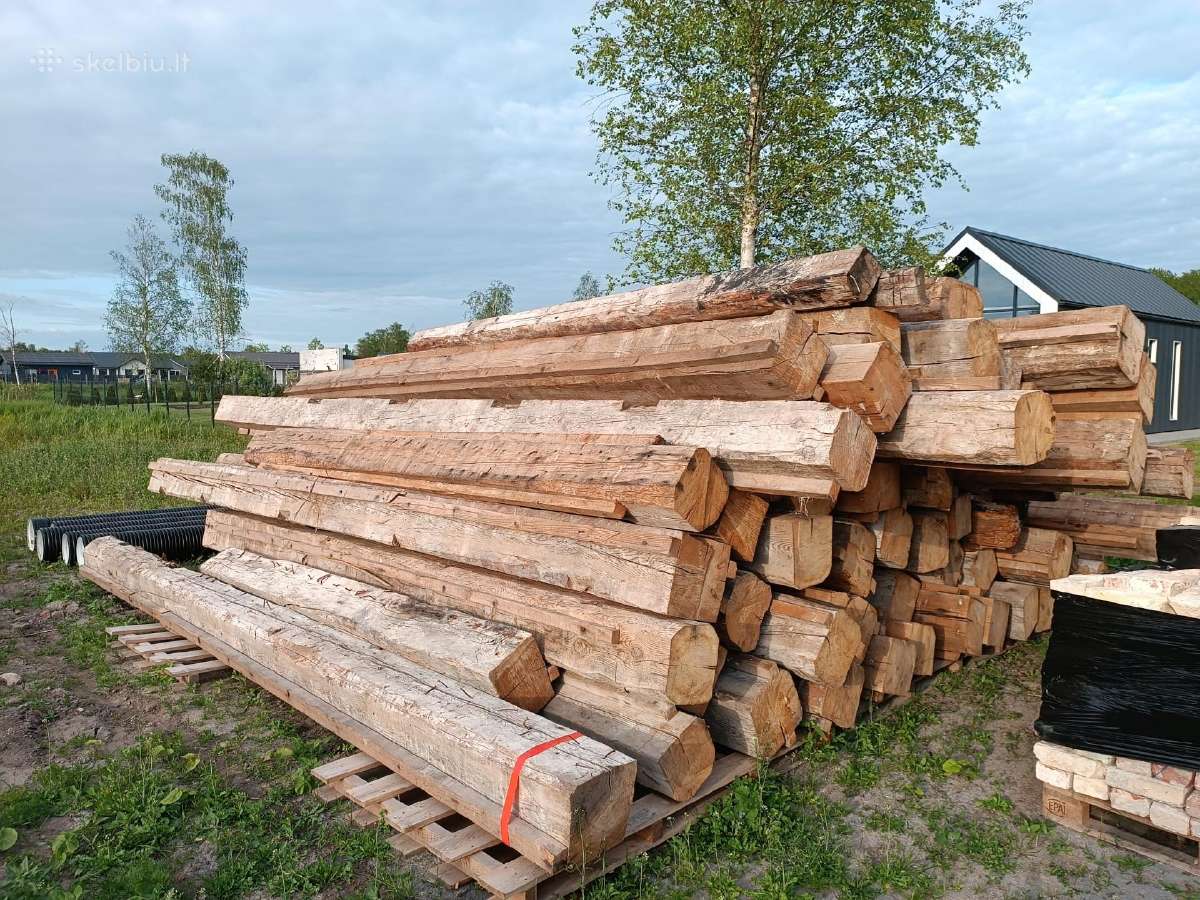 146 metų senumo medinės sijos