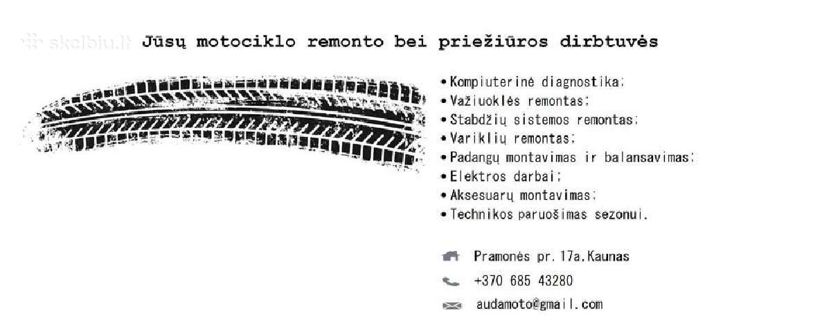 Auda Moto Workshop – Motociklų priežiūra, remontas