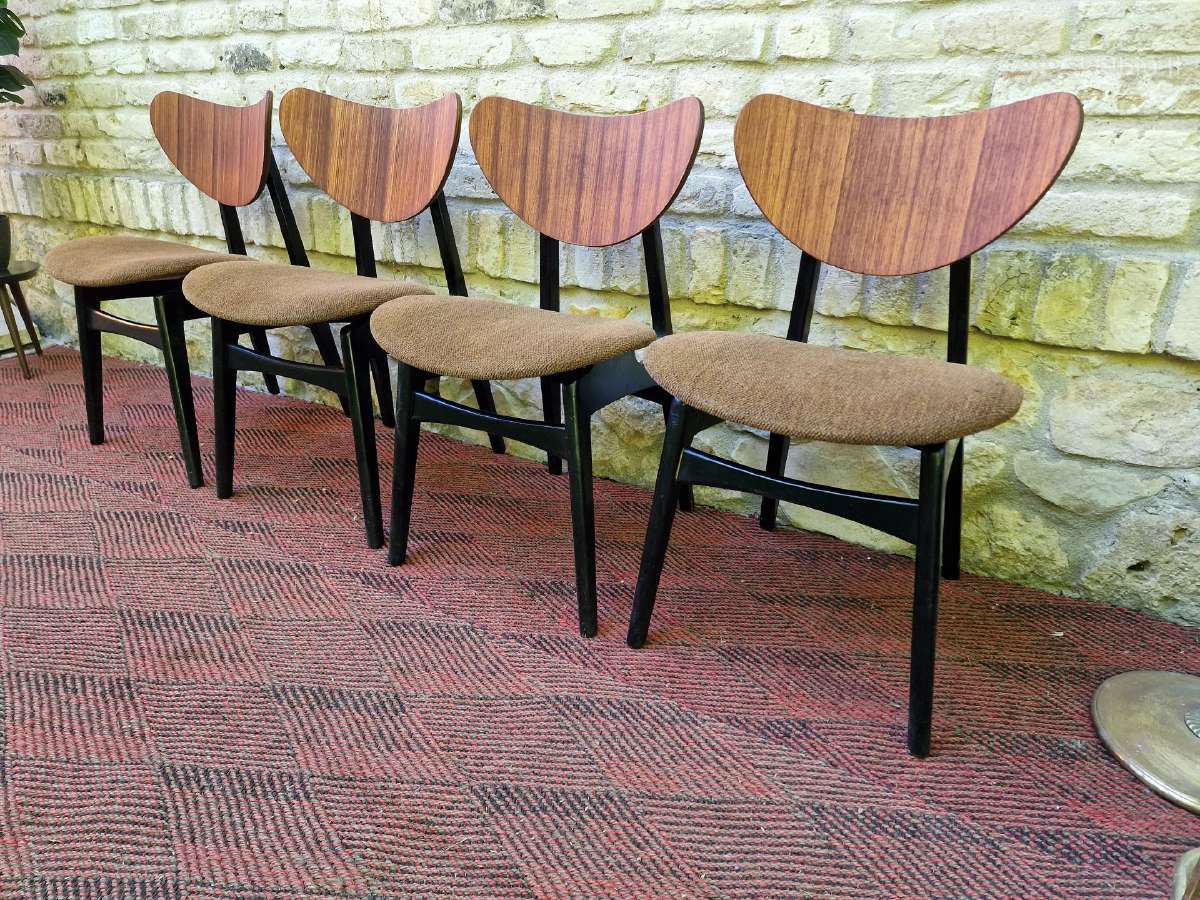 Vintažinės mid century valgomojo kėdės - nuotraukos Nr. 3
