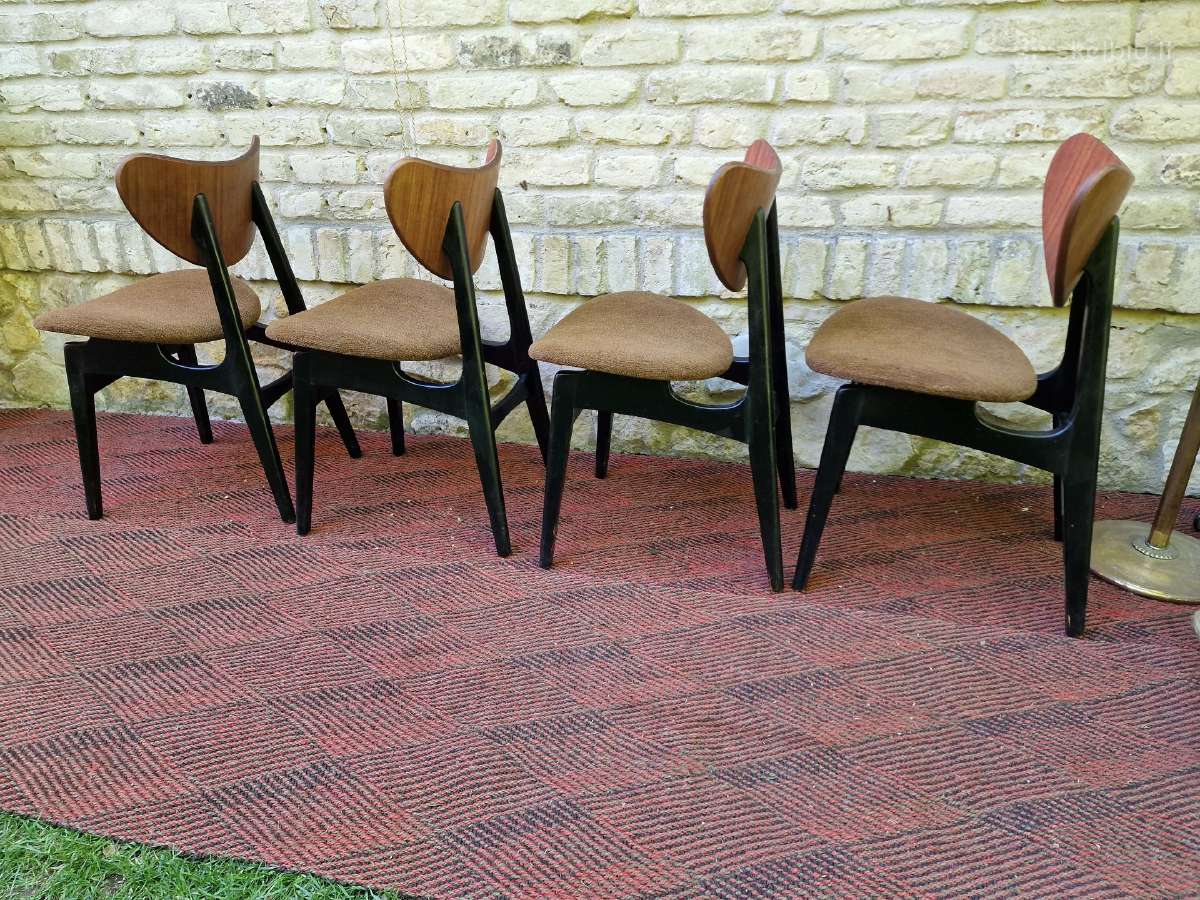 Vintažinės mid century valgomojo kėdės - nuotraukos Nr. 5