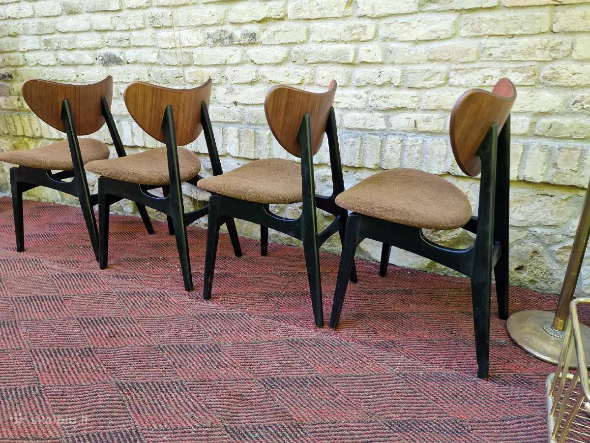 Vintažinės mid century valgomojo kėdės - nuotraukos Nr. 7
