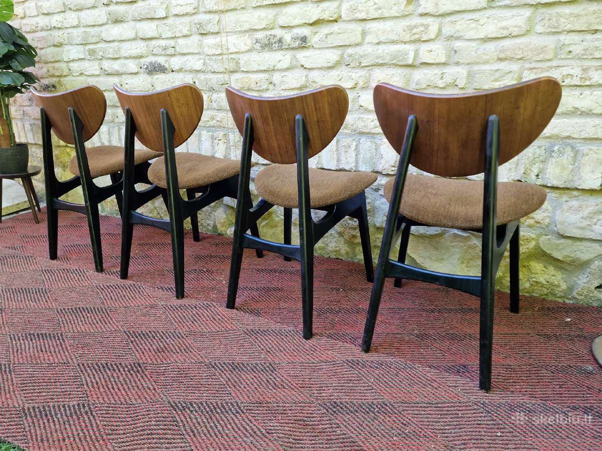 Vintažinės mid century valgomojo kėdės - nuotraukos Nr. 12