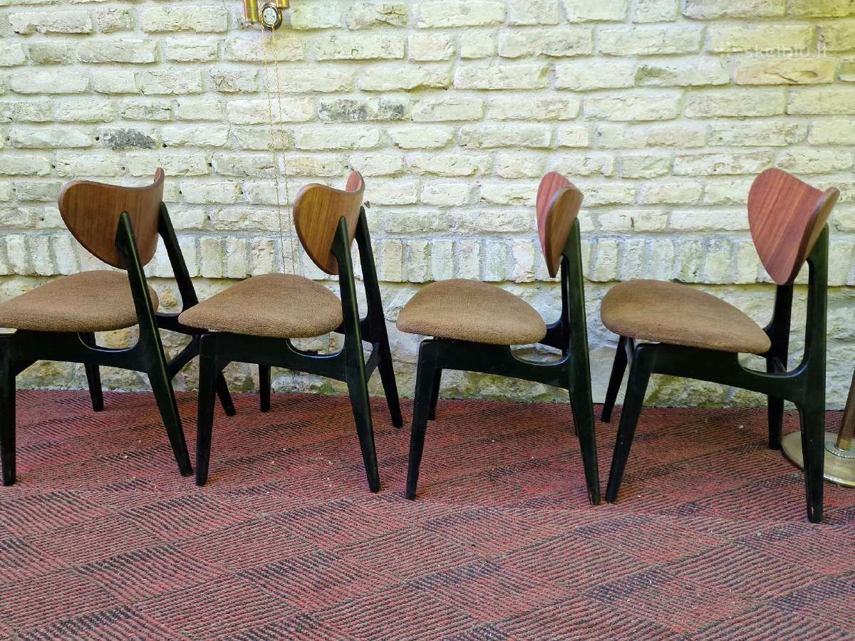 Vintažinės mid century valgomojo kėdės - nuotraukos Nr. 14