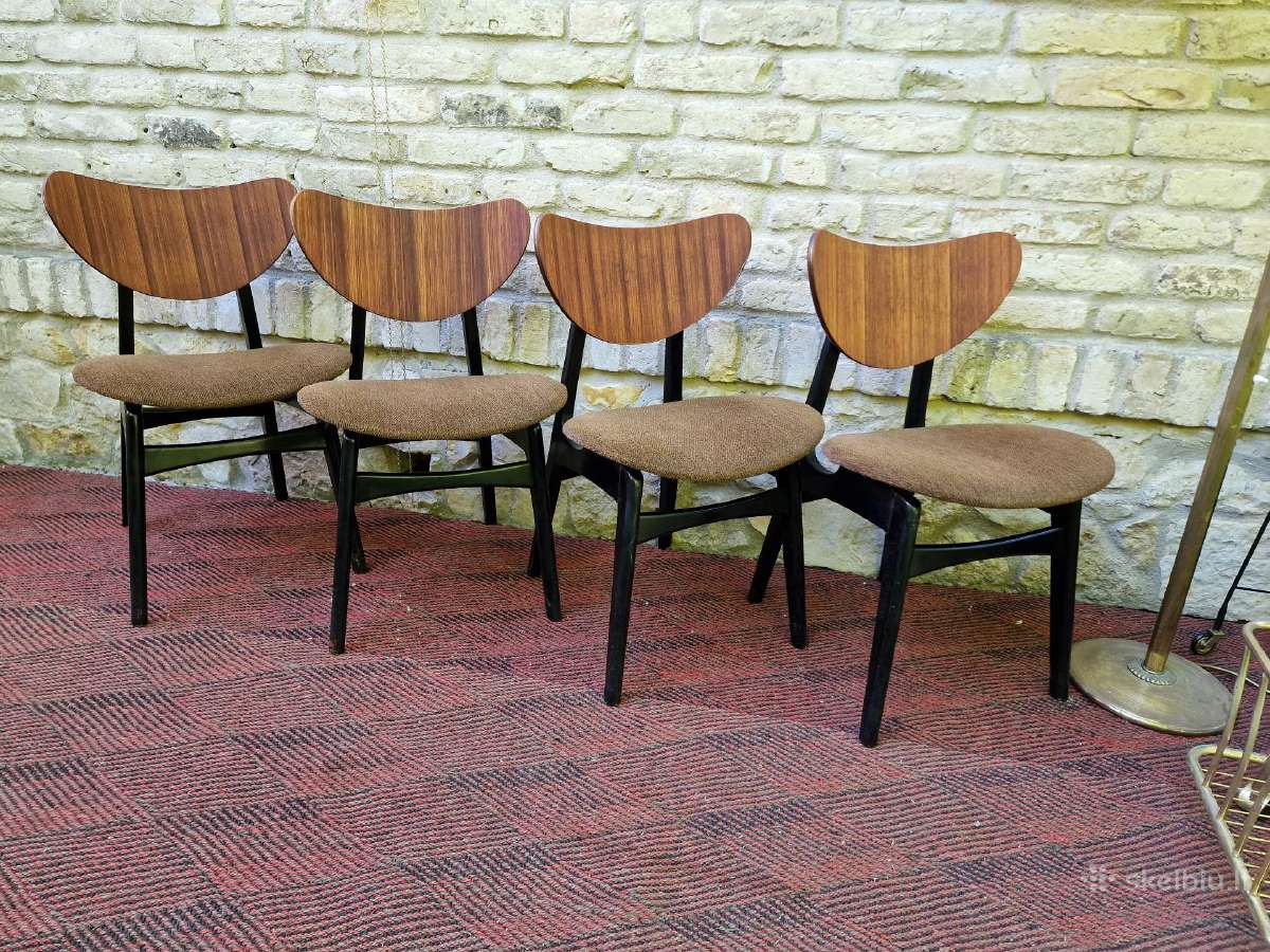 Vintažinės mid century valgomojo kėdės - nuotraukos Nr. 26