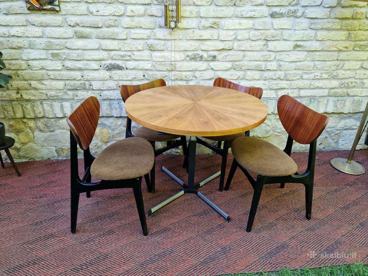 Vintažinės mid century valgomojo kėdės - nuotraukos Nr. 30