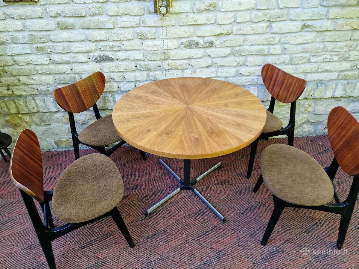 Vintažinės mid century valgomojo kėdės - nuotraukos Nr. 35