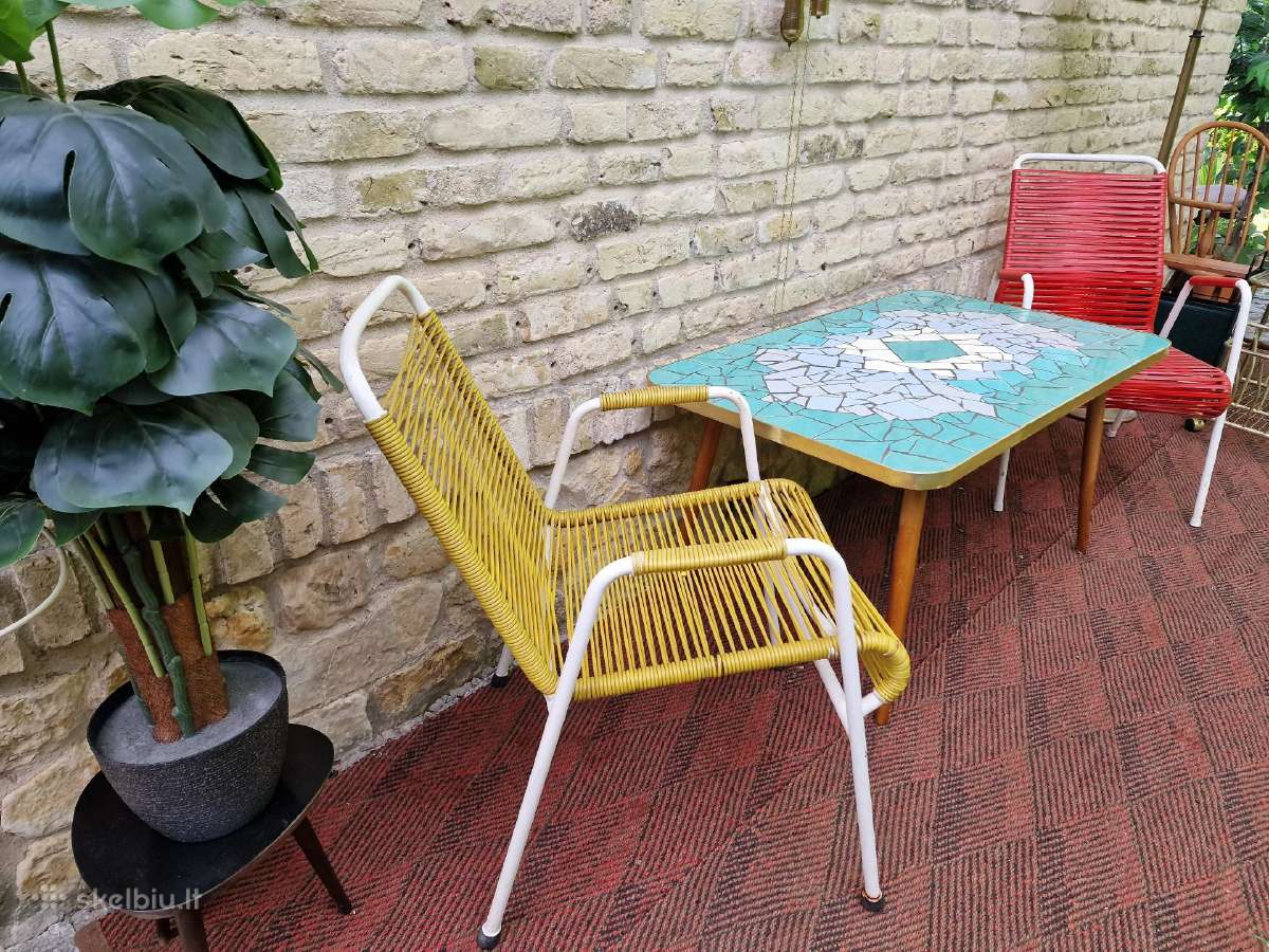 Vintažiniai mid century terasos baldai - nuotraukos Nr. 2