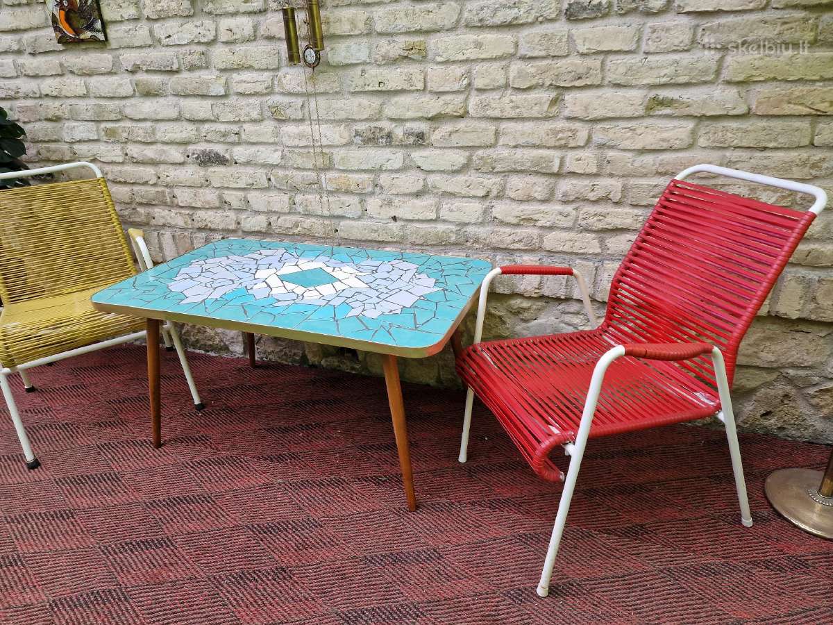 Vintažiniai mid century terasos baldai - nuotraukos Nr. 3