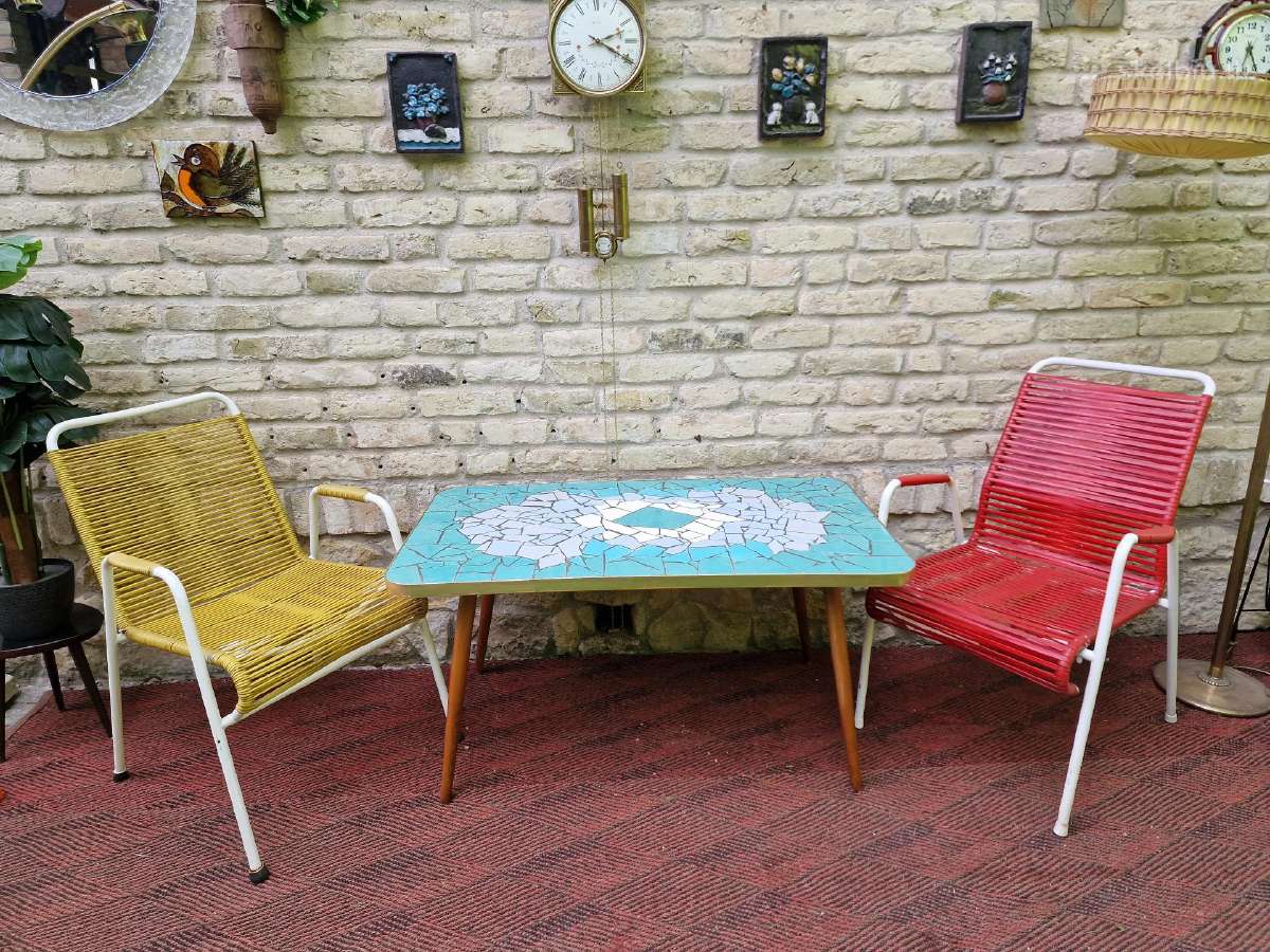 Vintažiniai mid century terasos baldai - nuotraukos Nr. 13