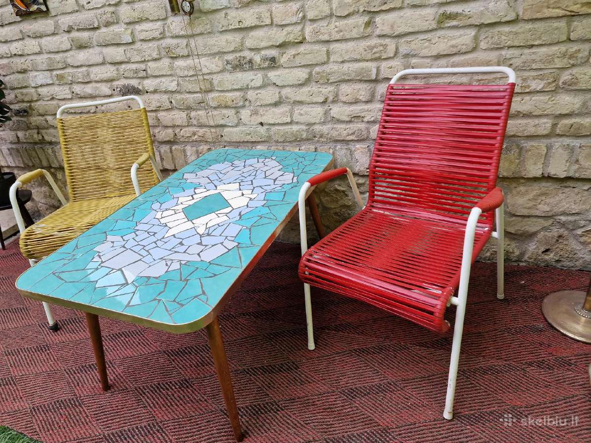 Vintažiniai mid century terasos baldai - nuotraukos Nr. 14