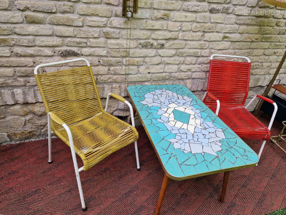 Vintažiniai mid century terasos baldai - nuotraukos Nr. 15