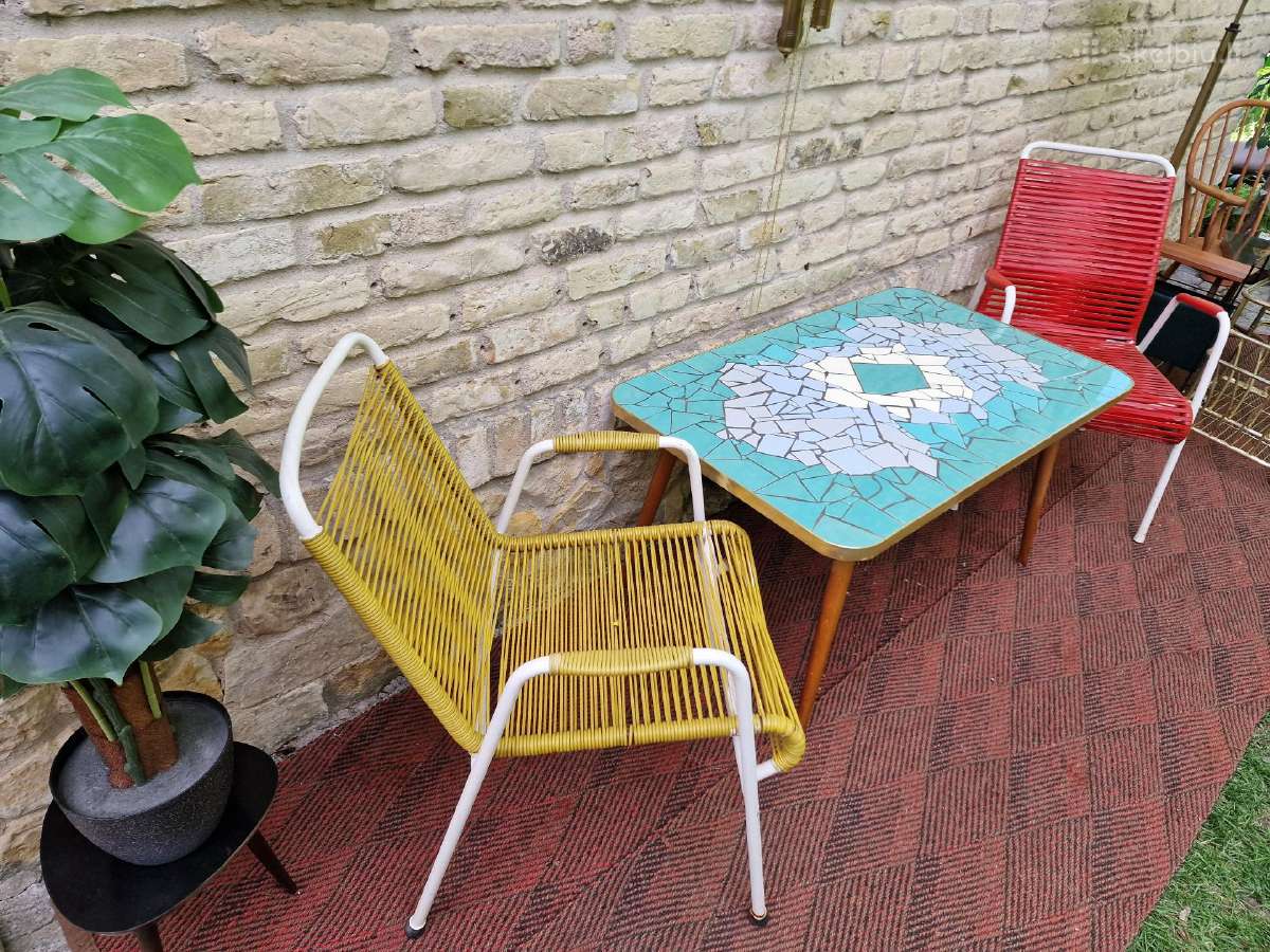 Vintažiniai mid century terasos baldai - nuotraukos Nr. 23