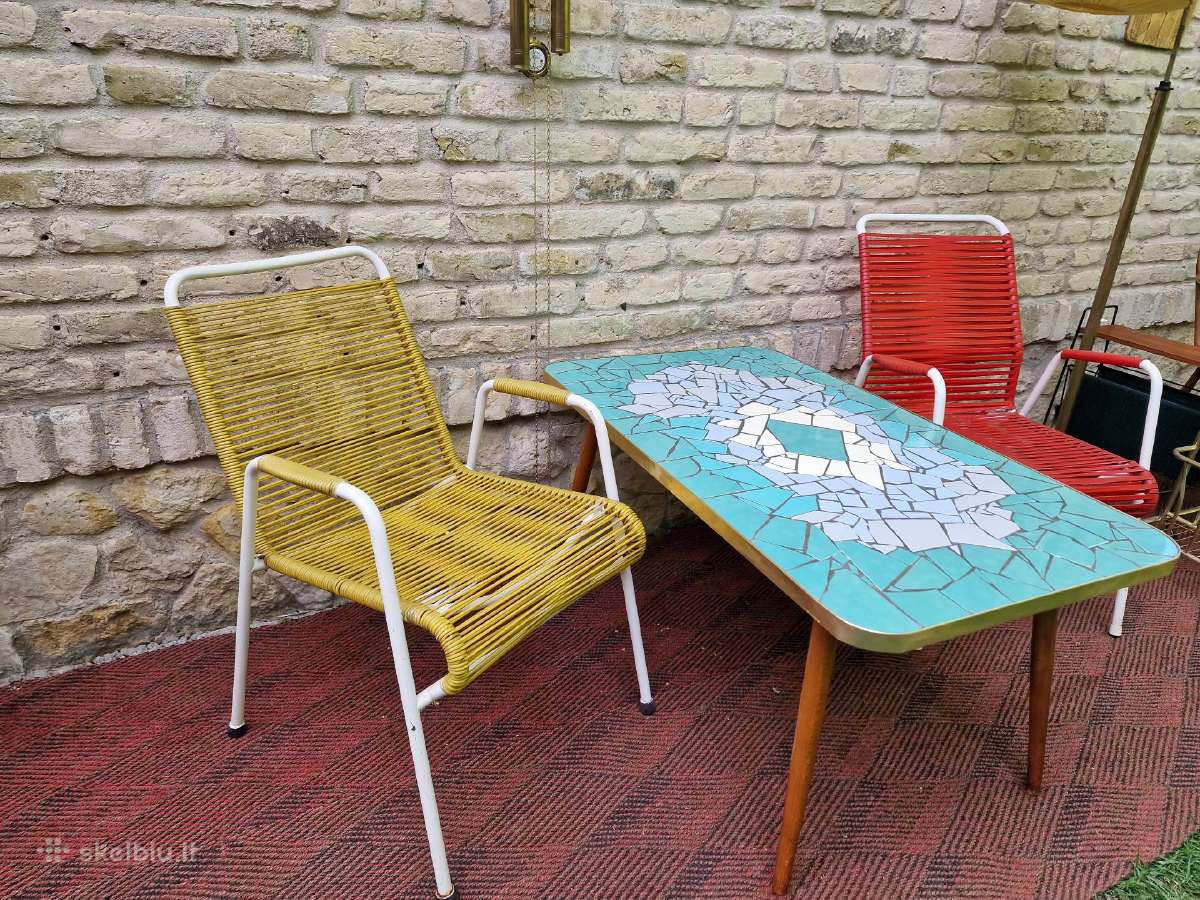 Vintažiniai mid century terasos baldai - nuotraukos Nr. 26