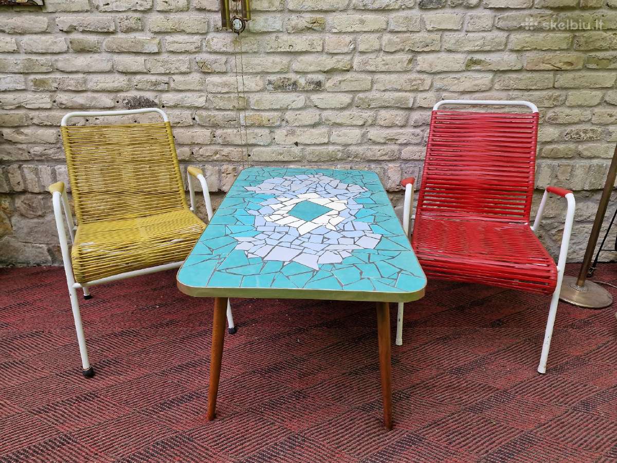 Vintažiniai mid century terasos baldai - nuotraukos Nr. 27
