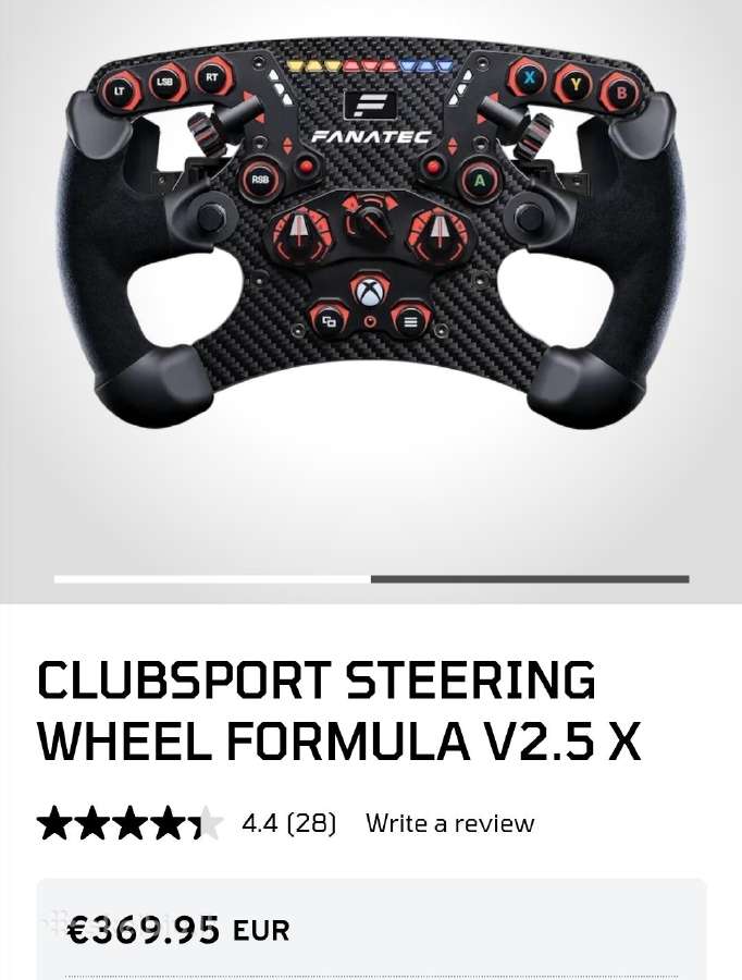 Fanatec Clubsport Formula V2.5x (xbox/pc/ps) - nuotraukos Nr. 5